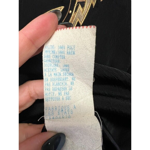 Vintage Nancy Bolen Women’s Embroidered Blazer Jacket Monstera Plant Print Sz 14 - Picture 13 of 16